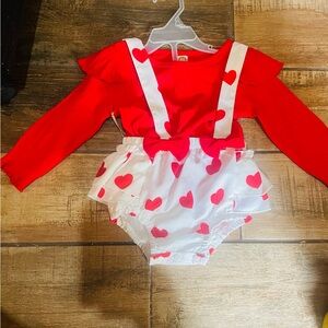 2 piece baby short overall set